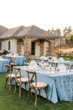 Wine Country Wedding in Blue and Purple
