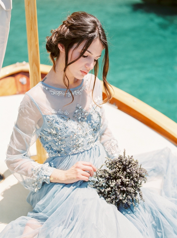 Blue Wedding Dress in Italy