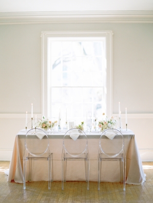 Blush and Ivory Wedding Table