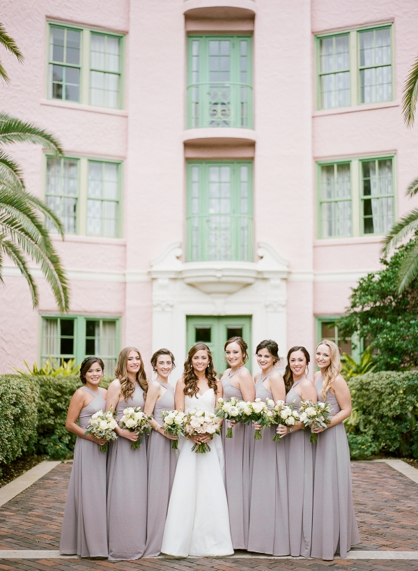 Bridesmaids in Dusty Pale Purple