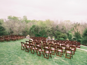 Ceremony Setup in Wooded Area