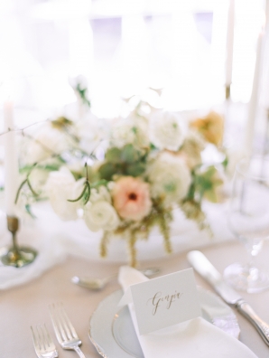 Gold Calligraphy Wedding Place Setting