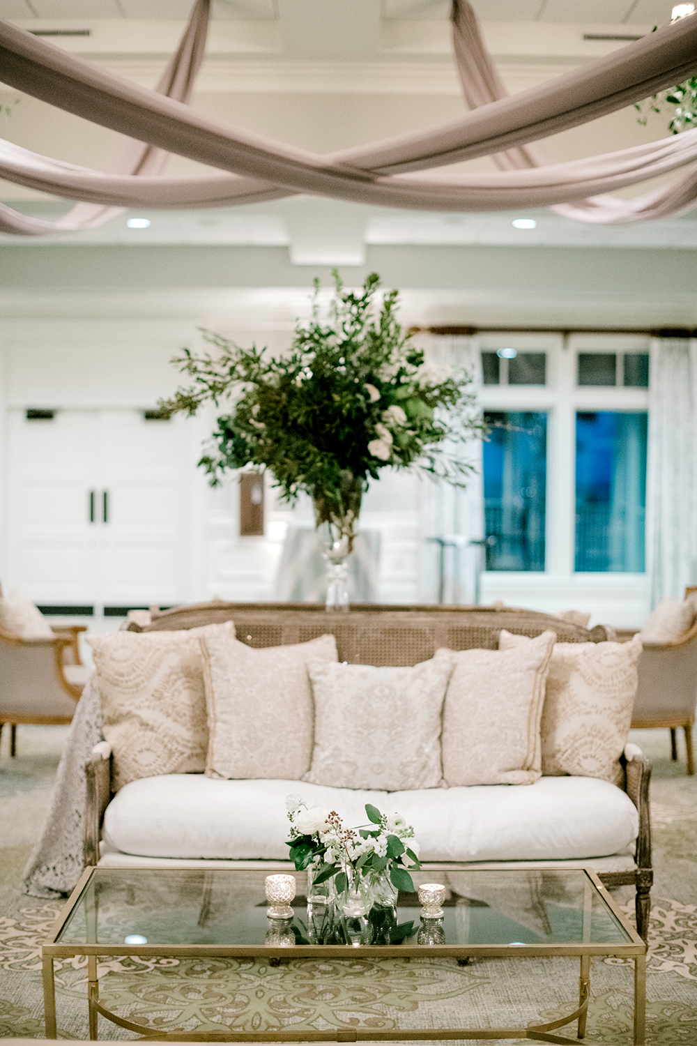 Ivory and Gold Wedding Lounge