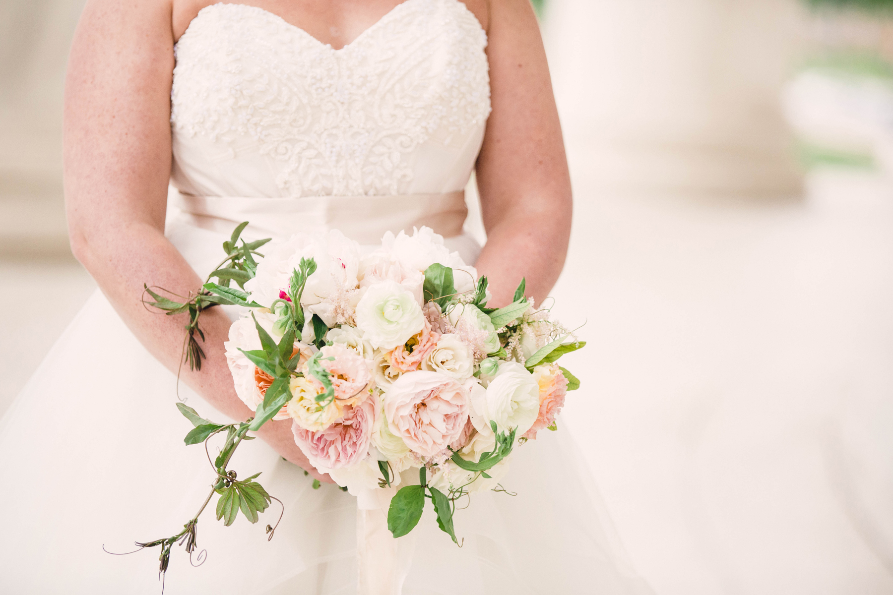 Pink and Ivory Bride Bouquet