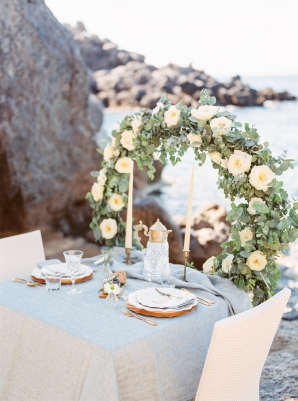 Romantic Wedding Table on Beach