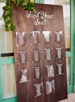 Seating Chart on Wood Board