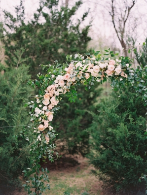 Wedding Arch with Peach Roses