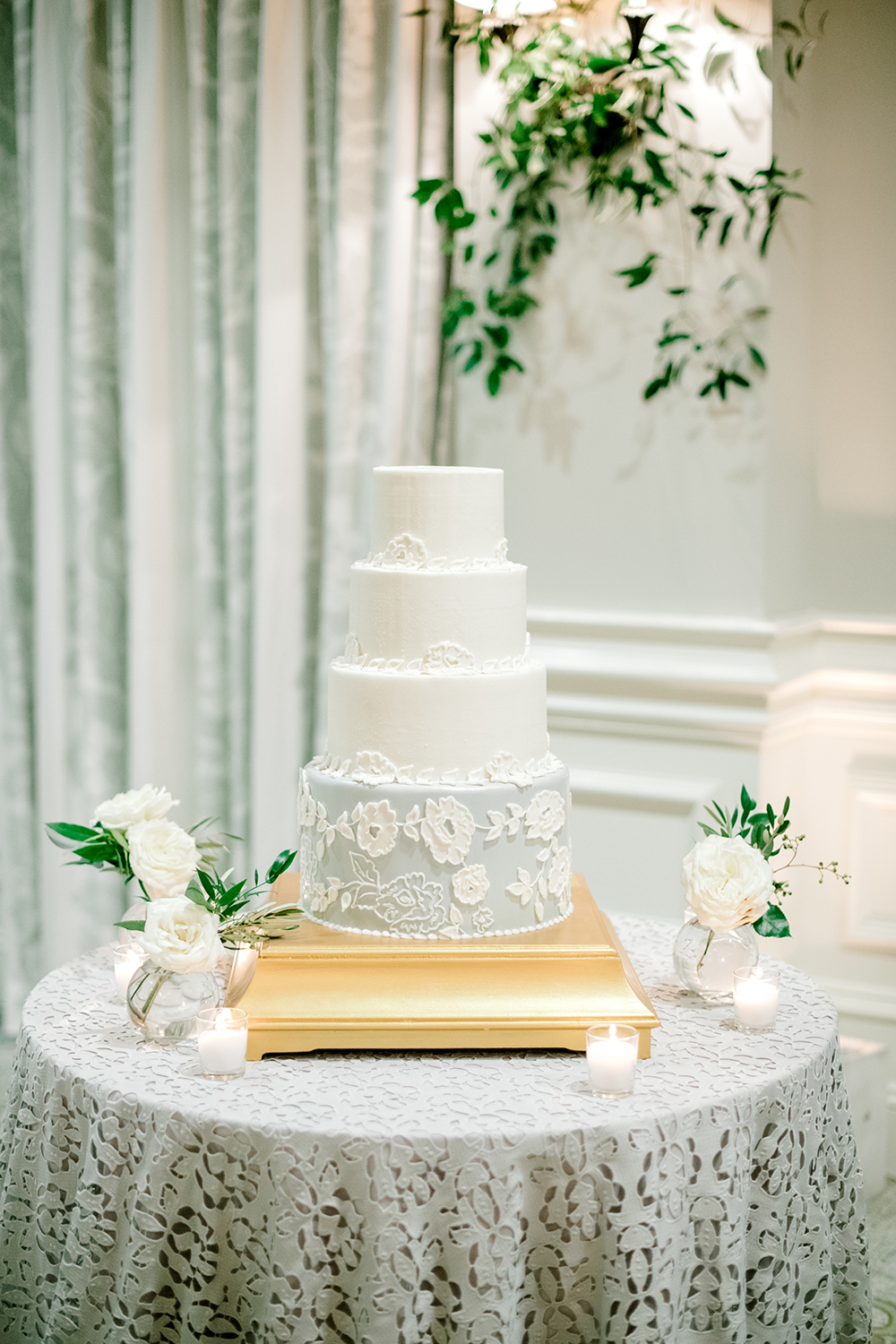 Wedding Cake with Sugar Flower Detail