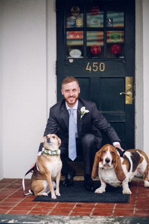 Groom with Dogs