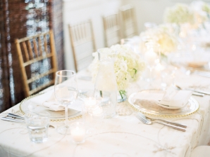 Ivory and Gold Centerpiece
