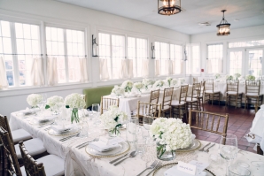 Mansion Wedding Reception White and Gold