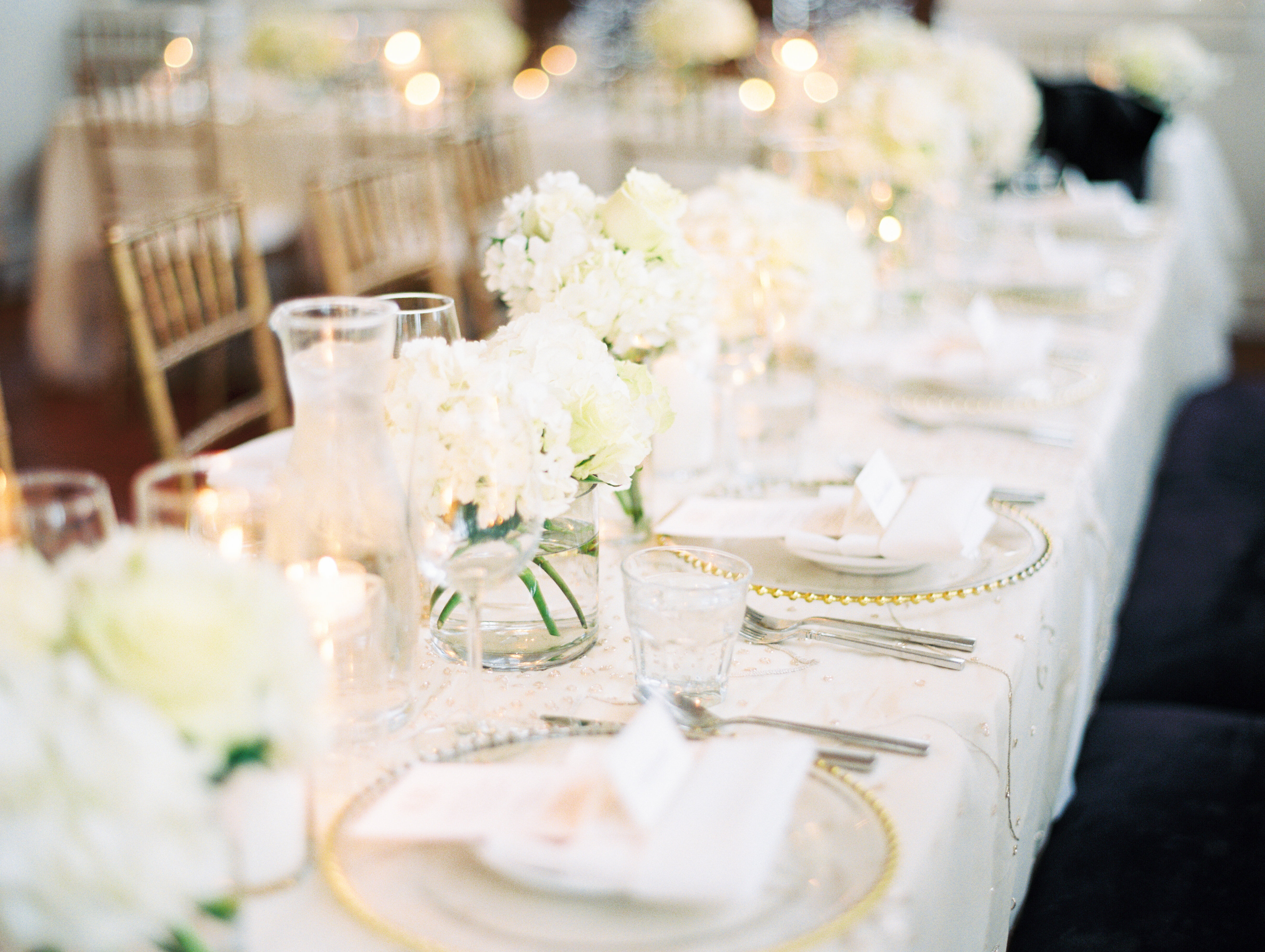 White and Ivory Wedding Reception
