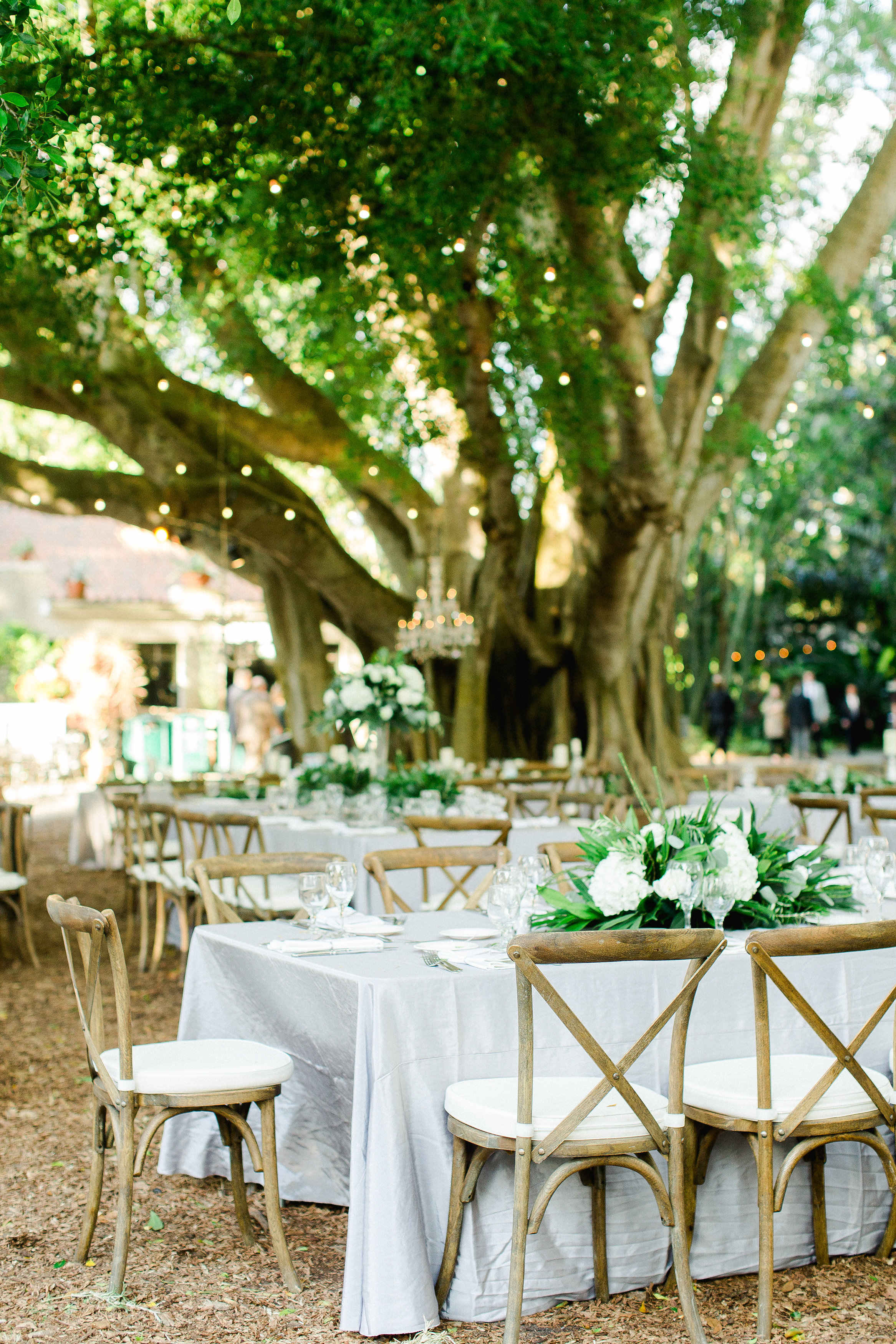 Green and Soft Gray Wedding Reception