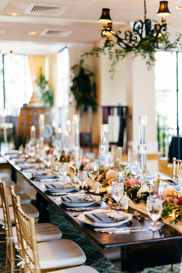Wood Wedding Reception Tables