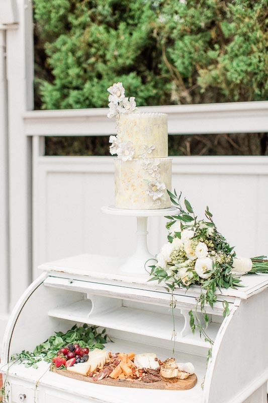 Yellow Whimsical Wedding Cake