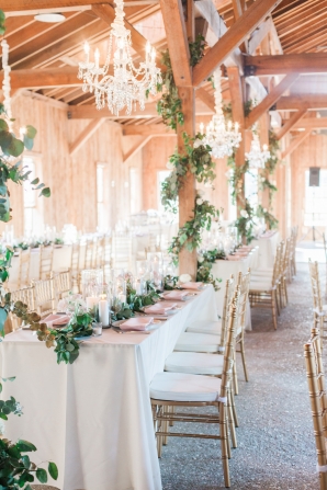 Elegant Barn Wedding with Greenery