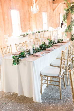Elegant Wedding Table with Greenery