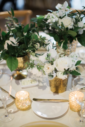 Gold and Green Centerpiece