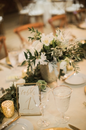 Green and Gold Centerpiece