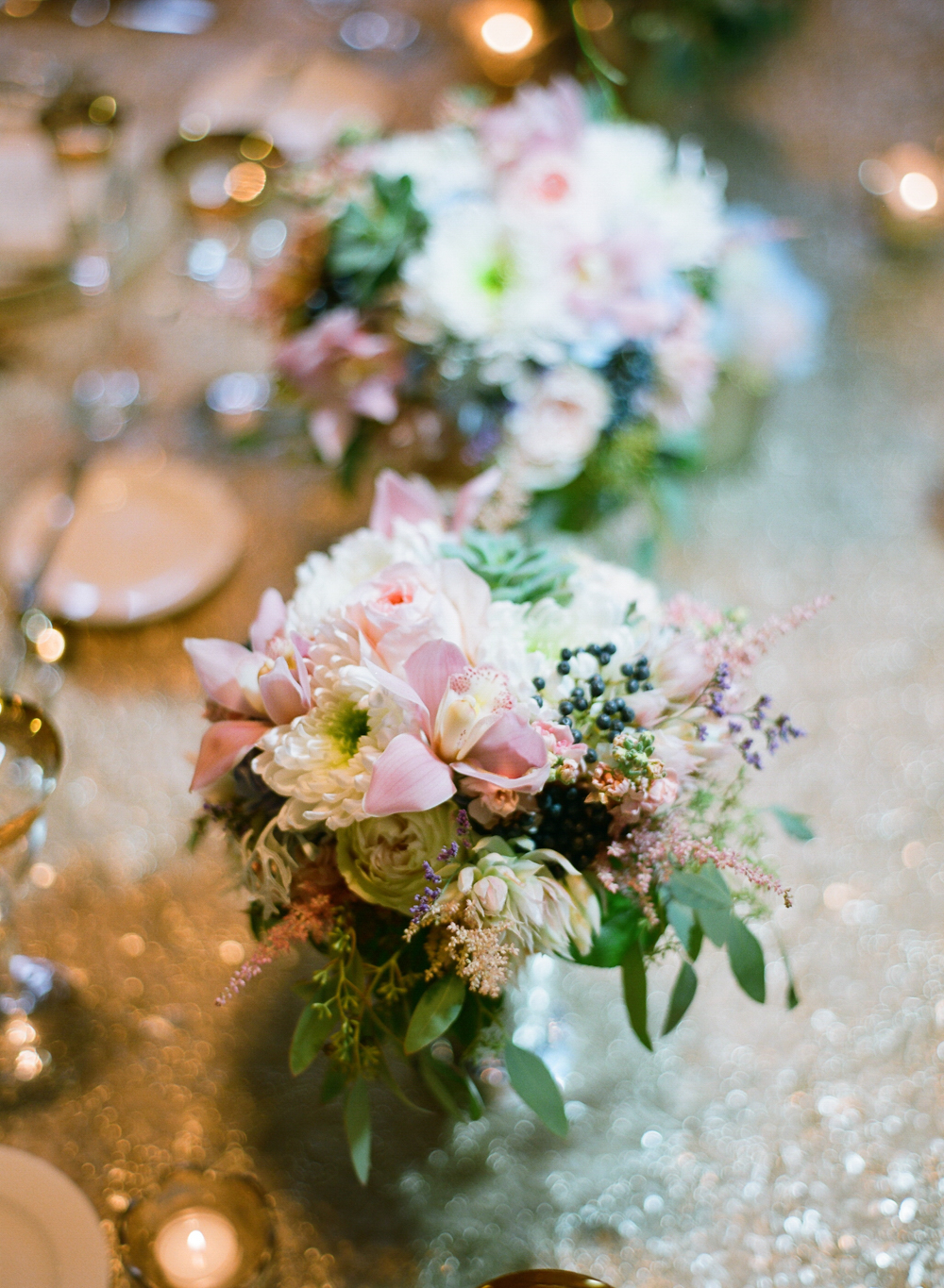Pink and Ivory Centerpiece