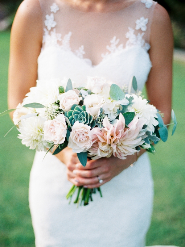 Pink and White Wedding Bouquet