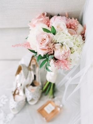 Pink and White Wedding Bouquets