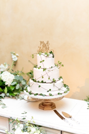 White and Green Wedding Cakes