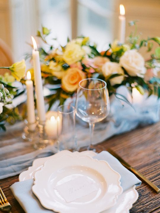 French Inspired Springtime Wedding Tablescape