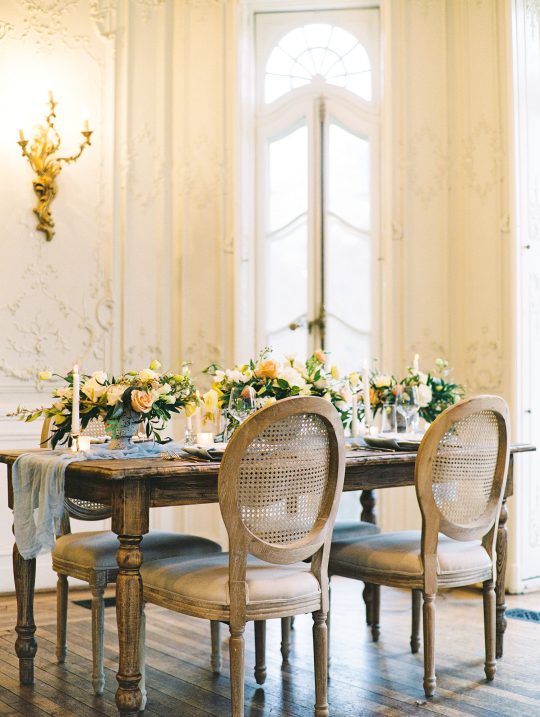 French Inspired Springtime Wedding Tablescape