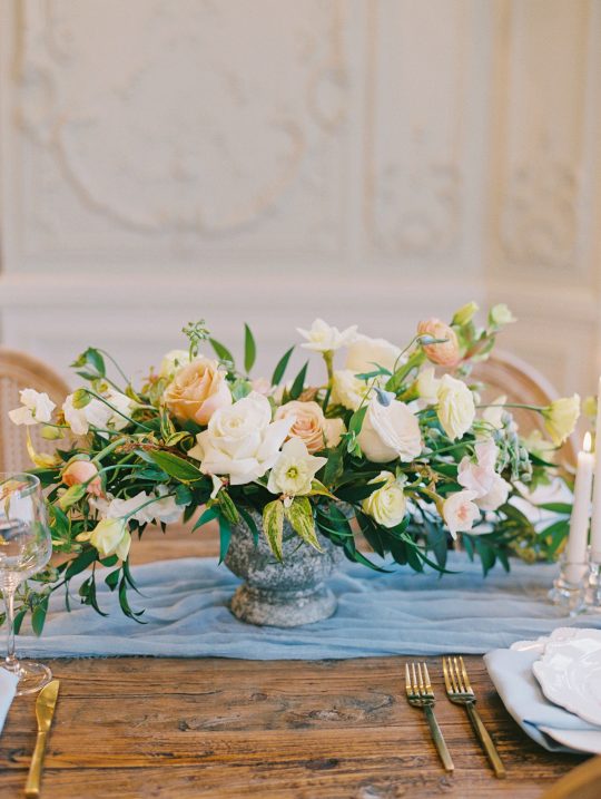 Rose Daffodil Springtime Wedding Centerpiece