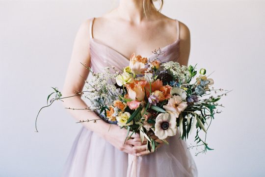Pastel Springtime Wedding Bouquet