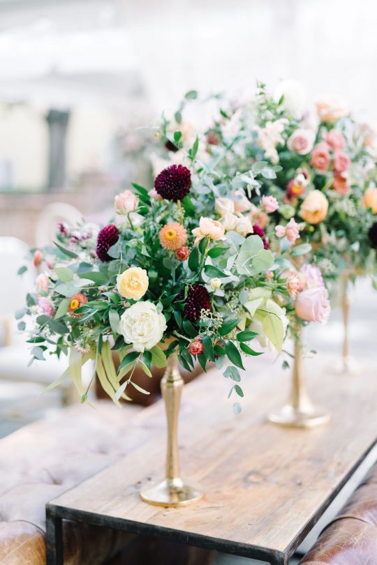 Tall Elegant Wedding Floral Arrangements