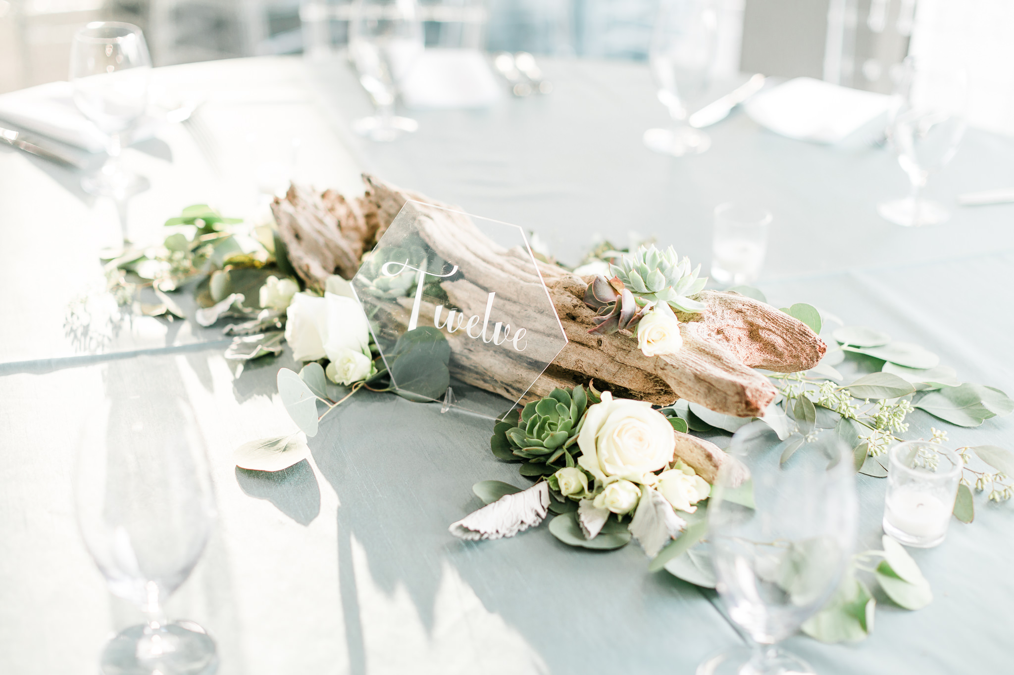 Driftwood and Succulent Wedding Centerpiece