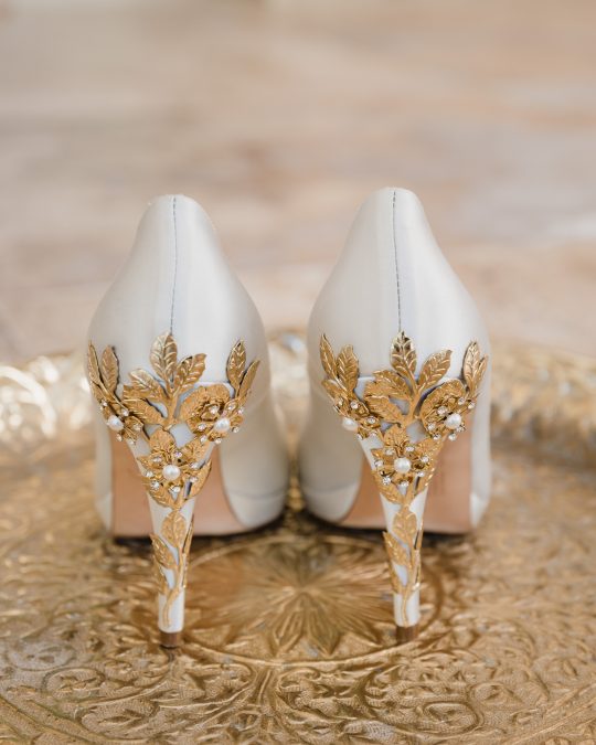 Guilded Greenery Wedding Shoes