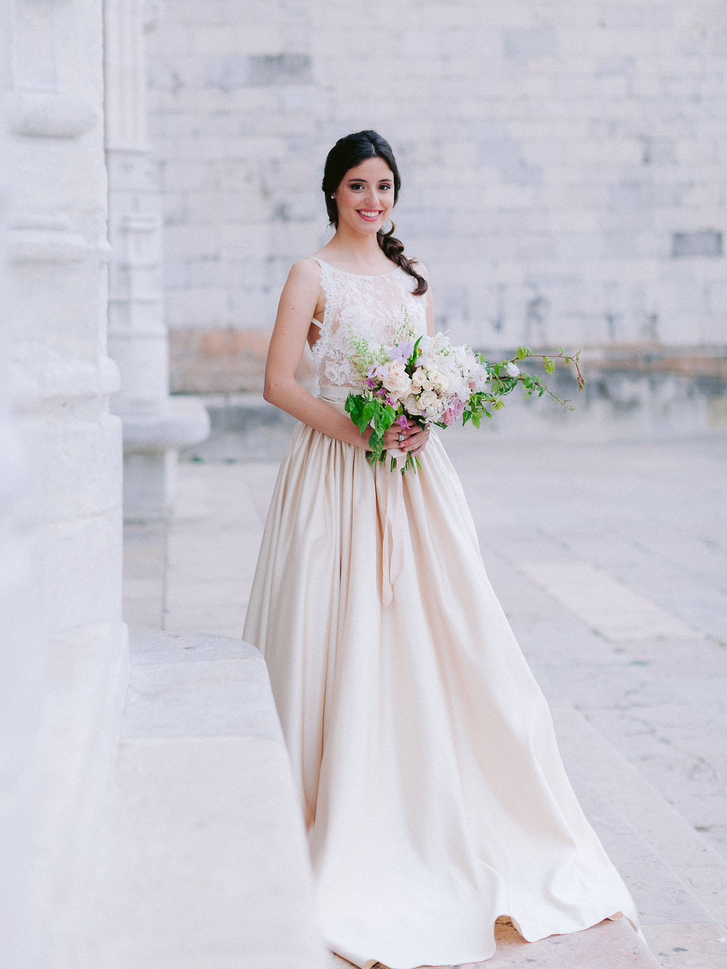 Romantic Champagne Wedding Gown