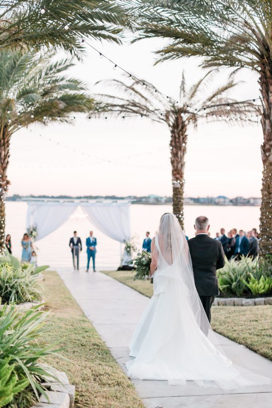 Sunset Waterfront Wedding Ceremony