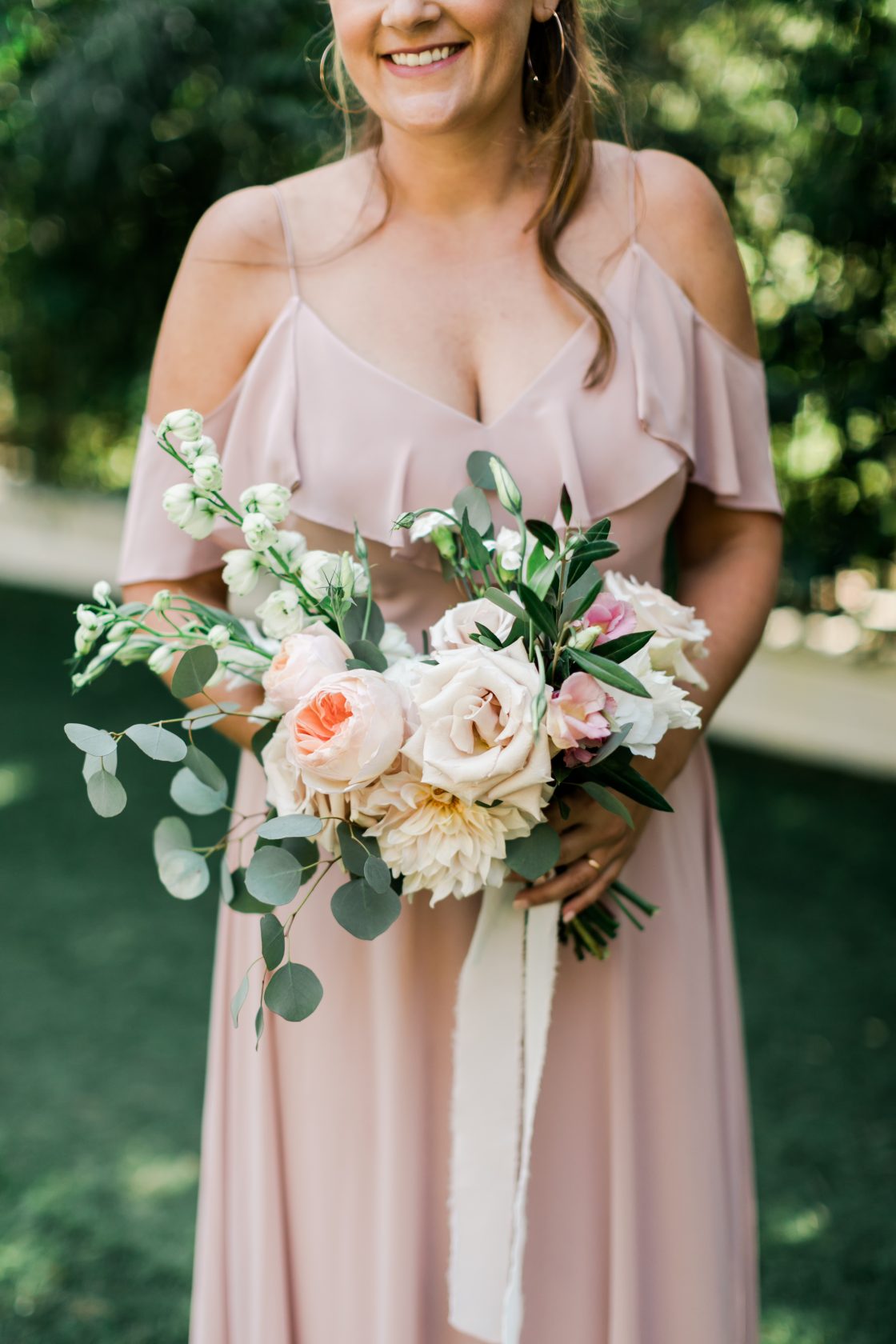 Blush Ivory Bridesmaids Bouquet