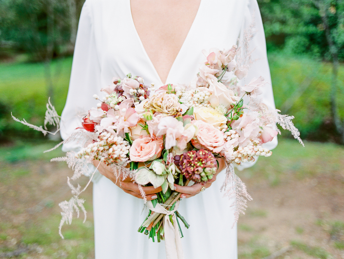 Blush and Earth Tone Wedding Bouquet