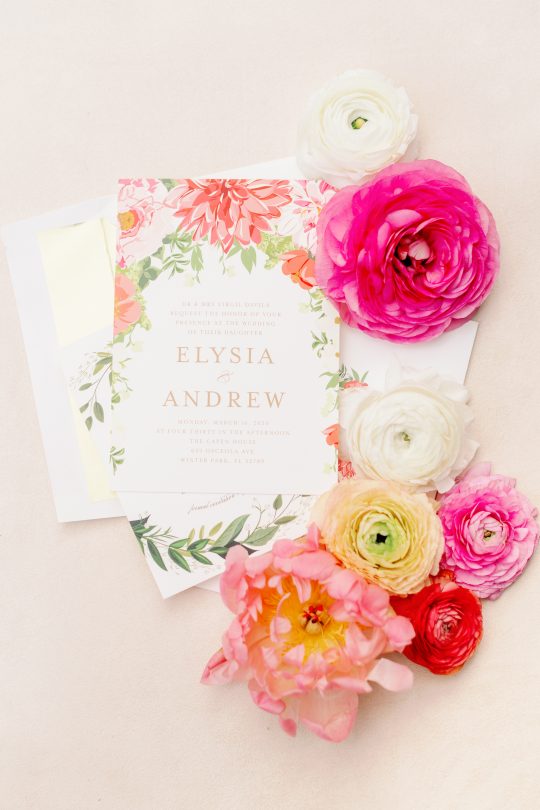 Bright and Colorful Wedding Invitations