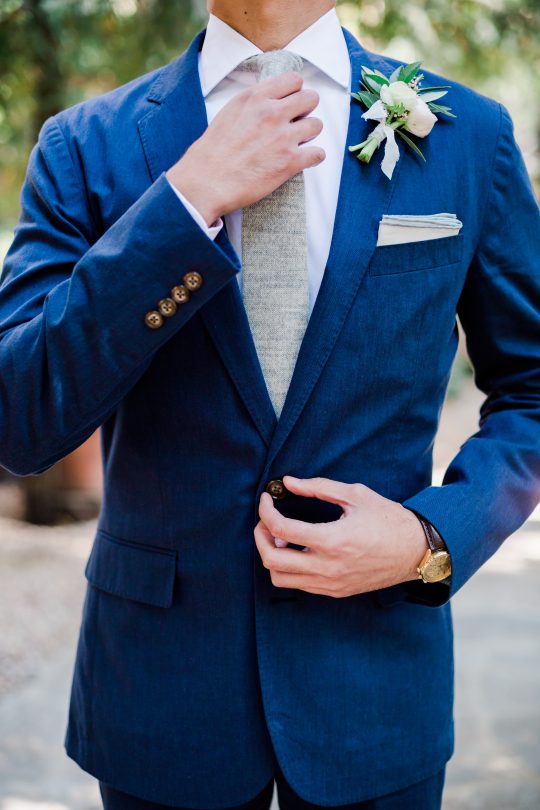 Navy Blue Groom Wedding Suit