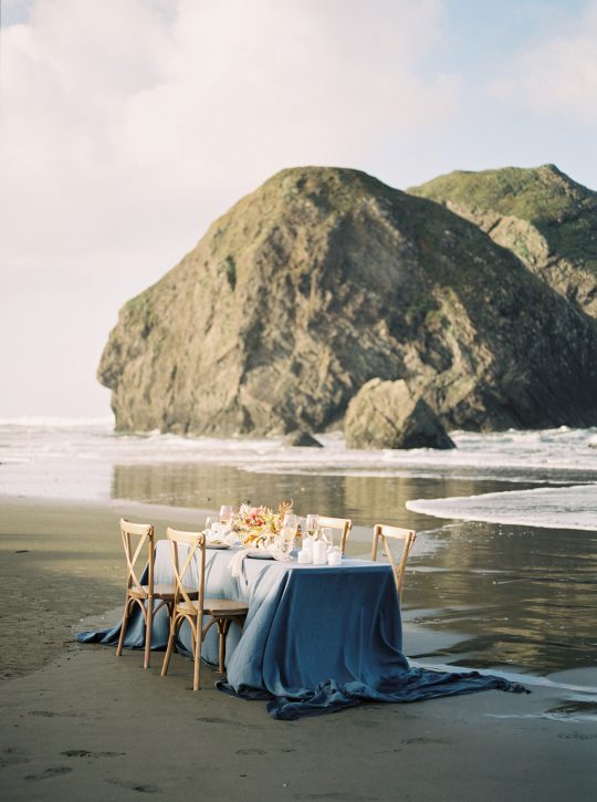 Pacific Coast Wedding Tablescape