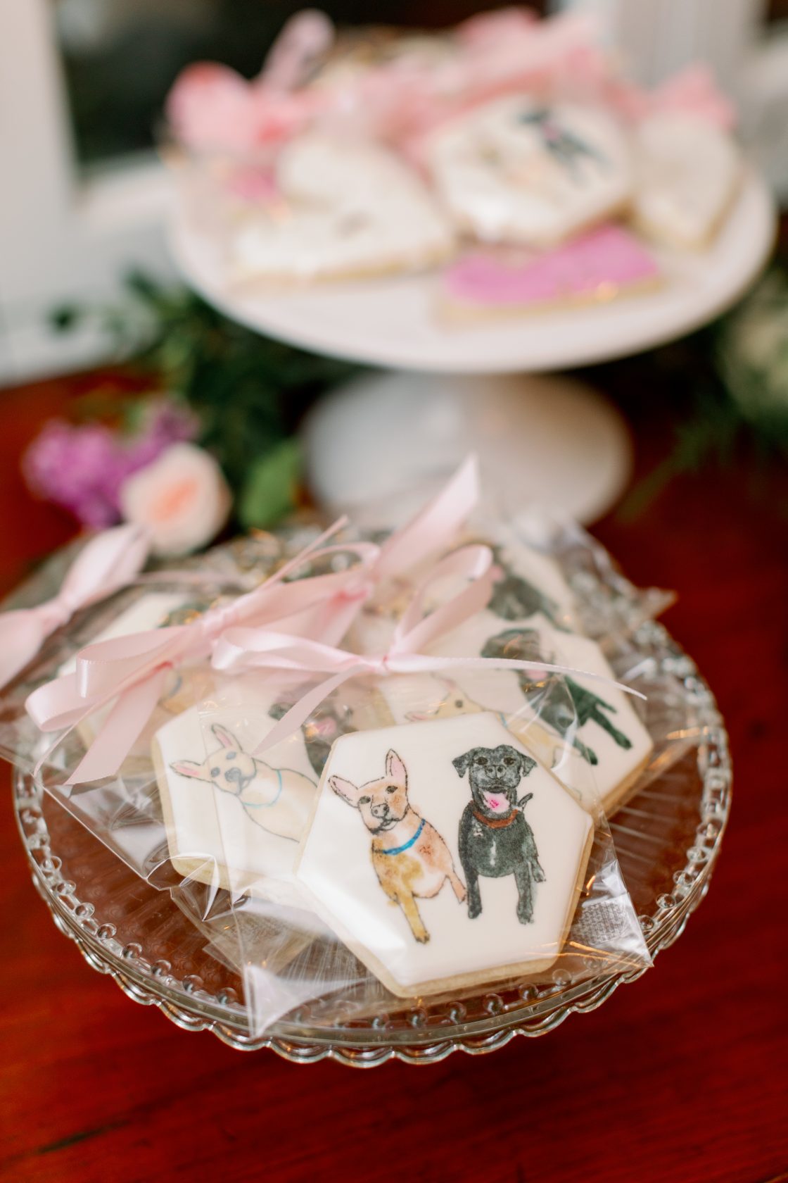 Painted Dog Custom Cookies Wedding Favors