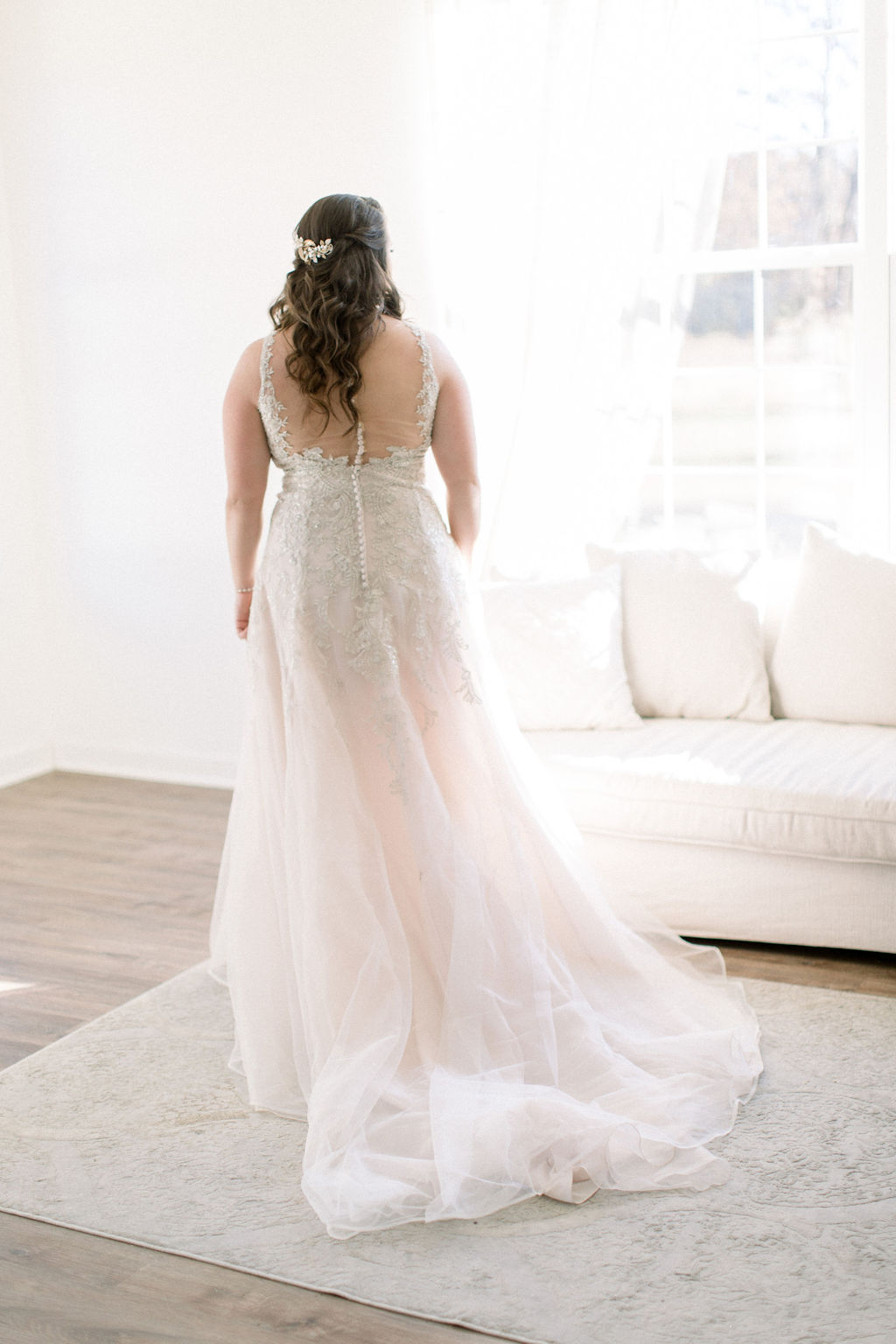 Beaded Tulle Wedding Gown