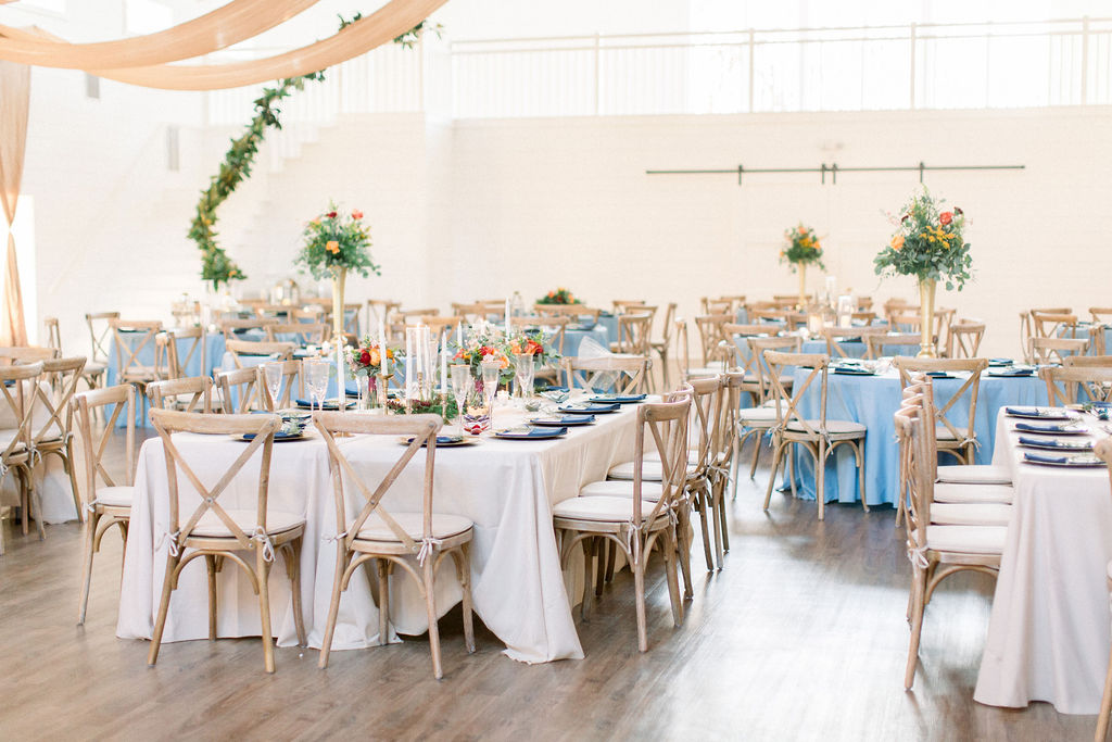 Blue Farmhouse Wedding Reception