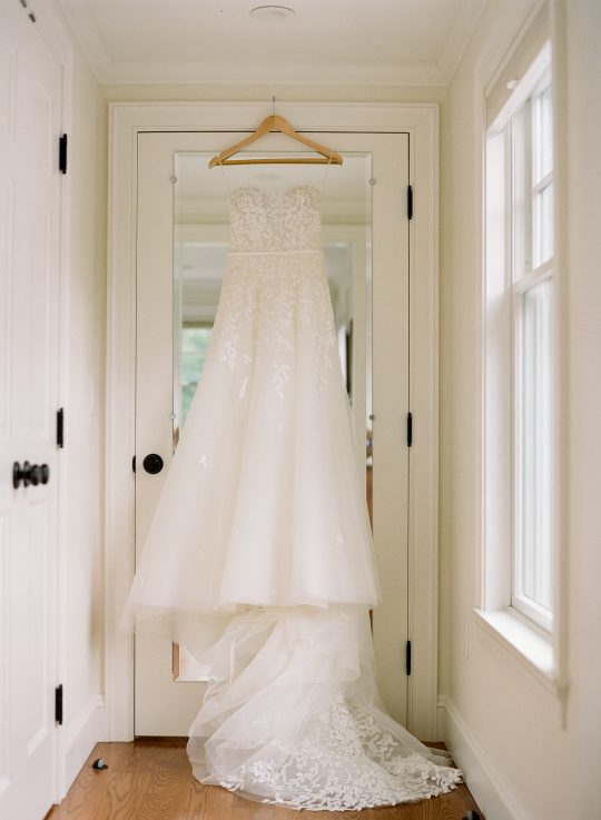 Classic Strapless White Wedding Dress