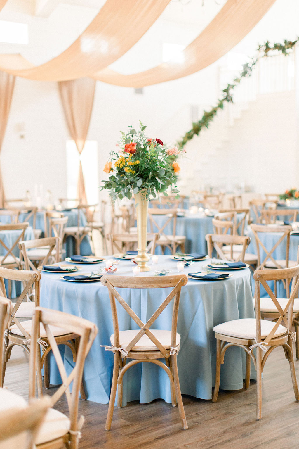 Light Blue Wedding Reception