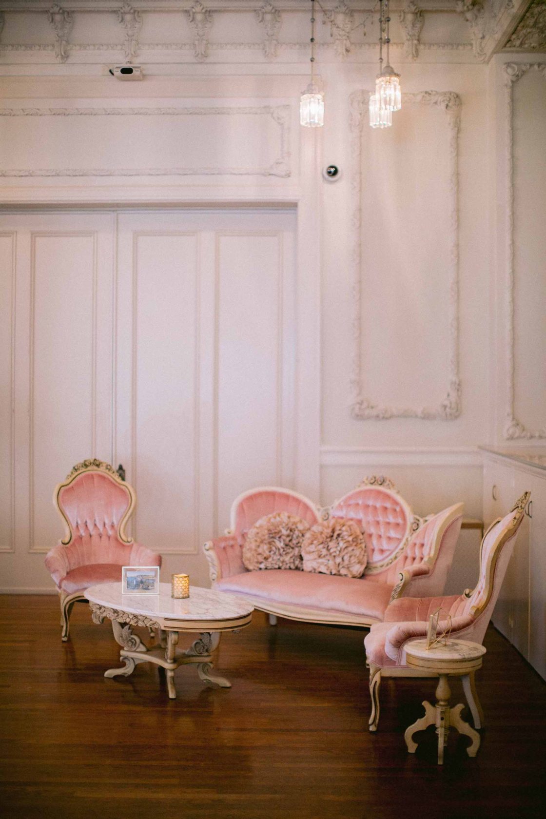 Pink Velvet Wedding Lounge