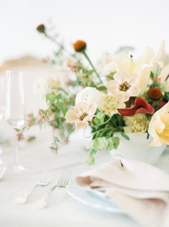 Rust and Peach Wedding Tablescape