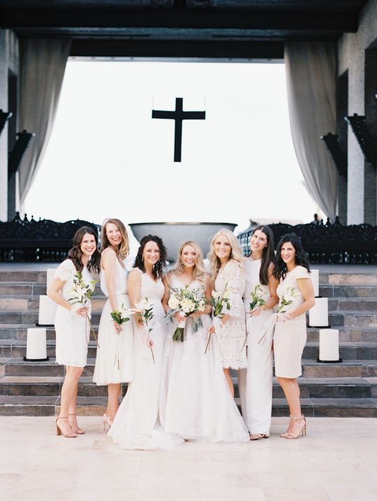 White and Ivory Bridal Party