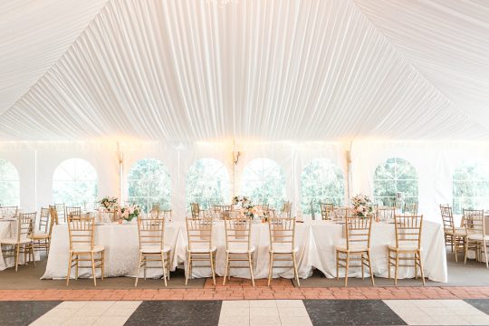 Elegant Tent Wedding reception